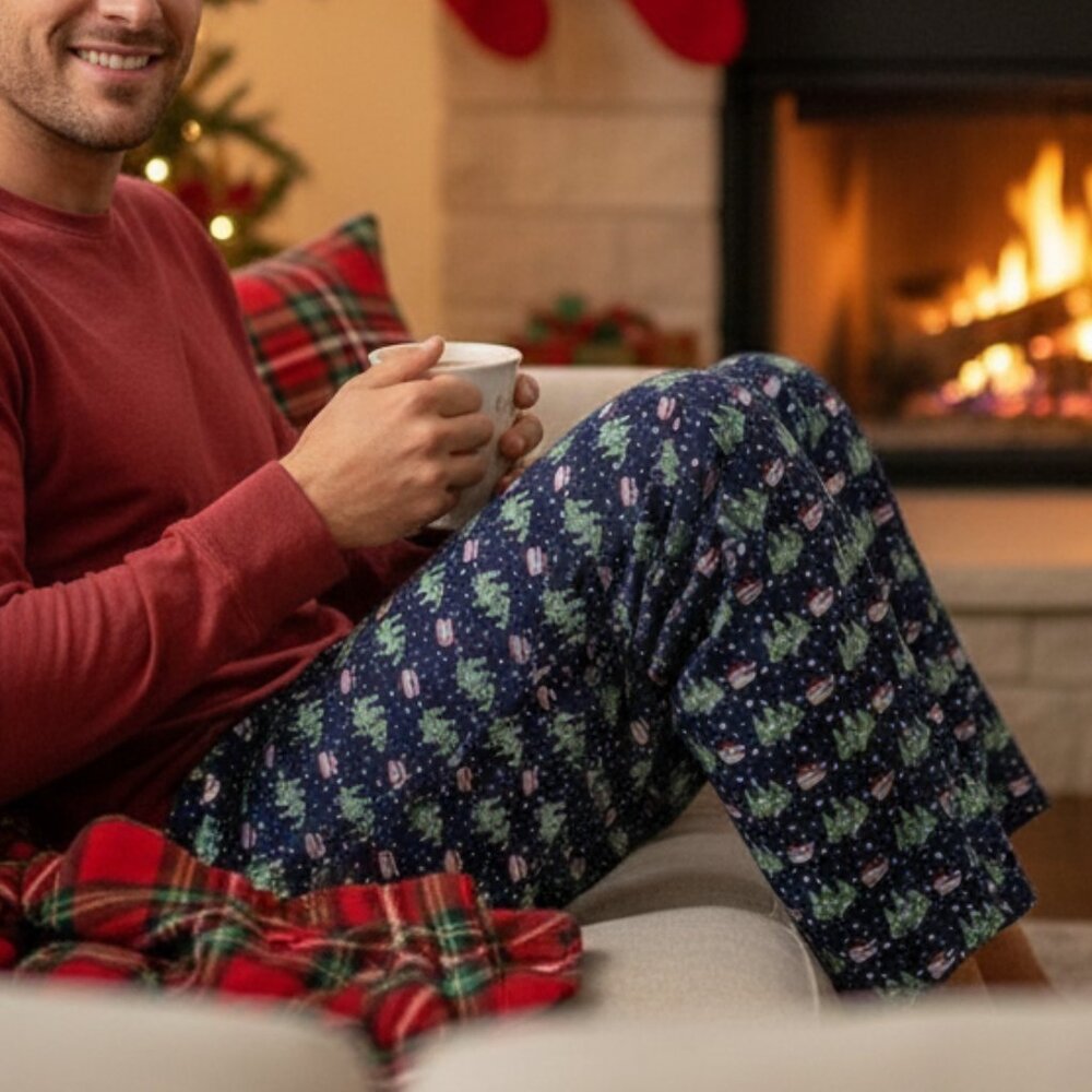 Vineyard Vines Men’s Whale Santa Christmas Flannel Pajama Pants - Small - Picture 2 of 7